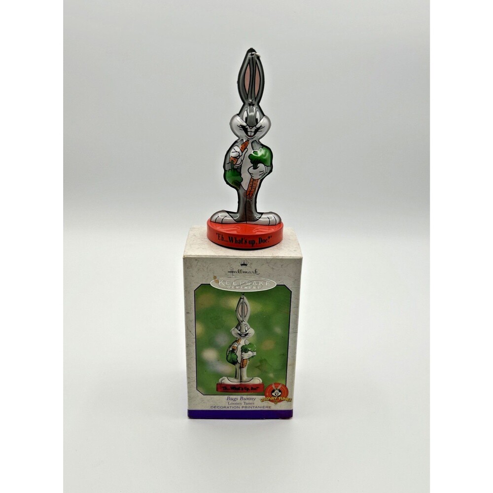 VTG Hallmark Keepsake Ornament Bugs Bunny Looney Tunes 2000 Pressed Tin OG Box!!
